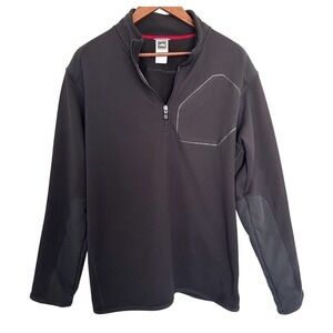 The North Face‎ large men's quarter zip lightweight pullover black jacket